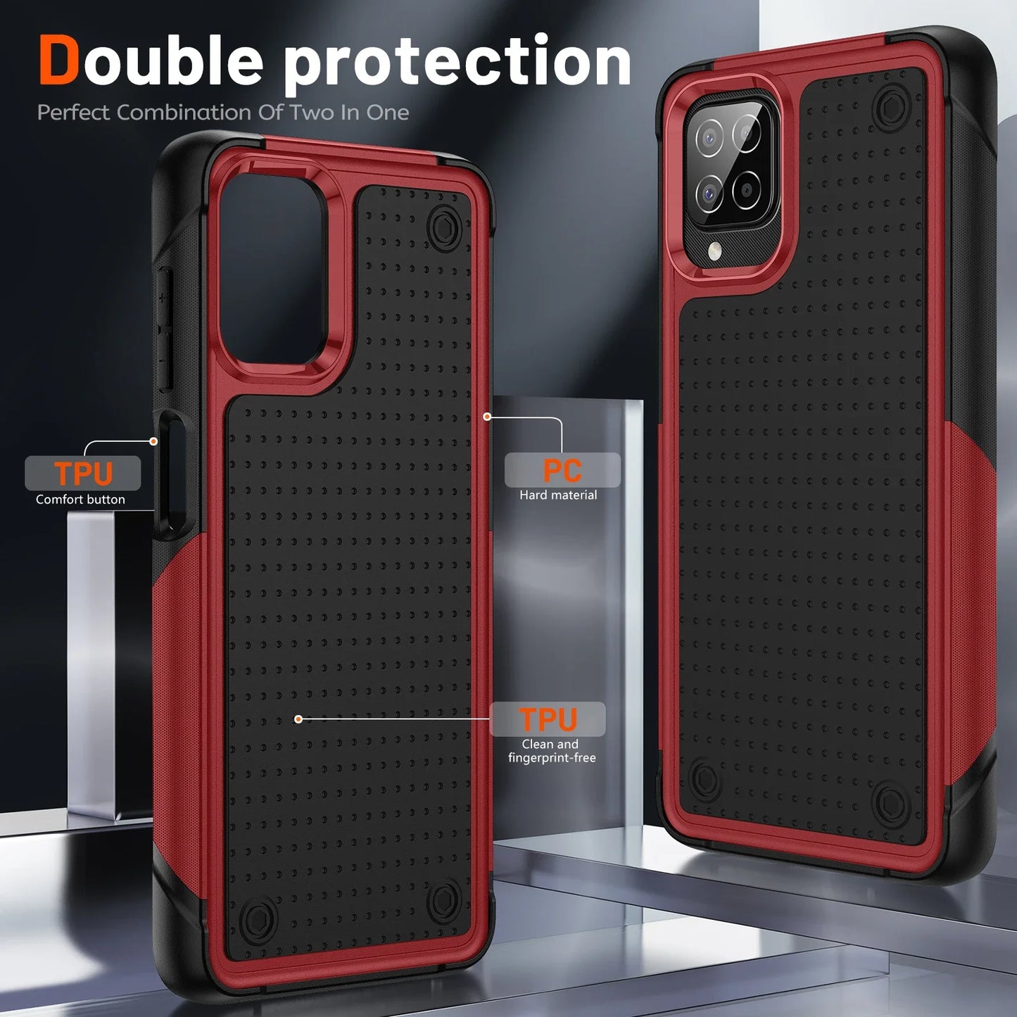 Samsung Galaxy Shockproof Armor Case Dual Layer Military Grade Protection