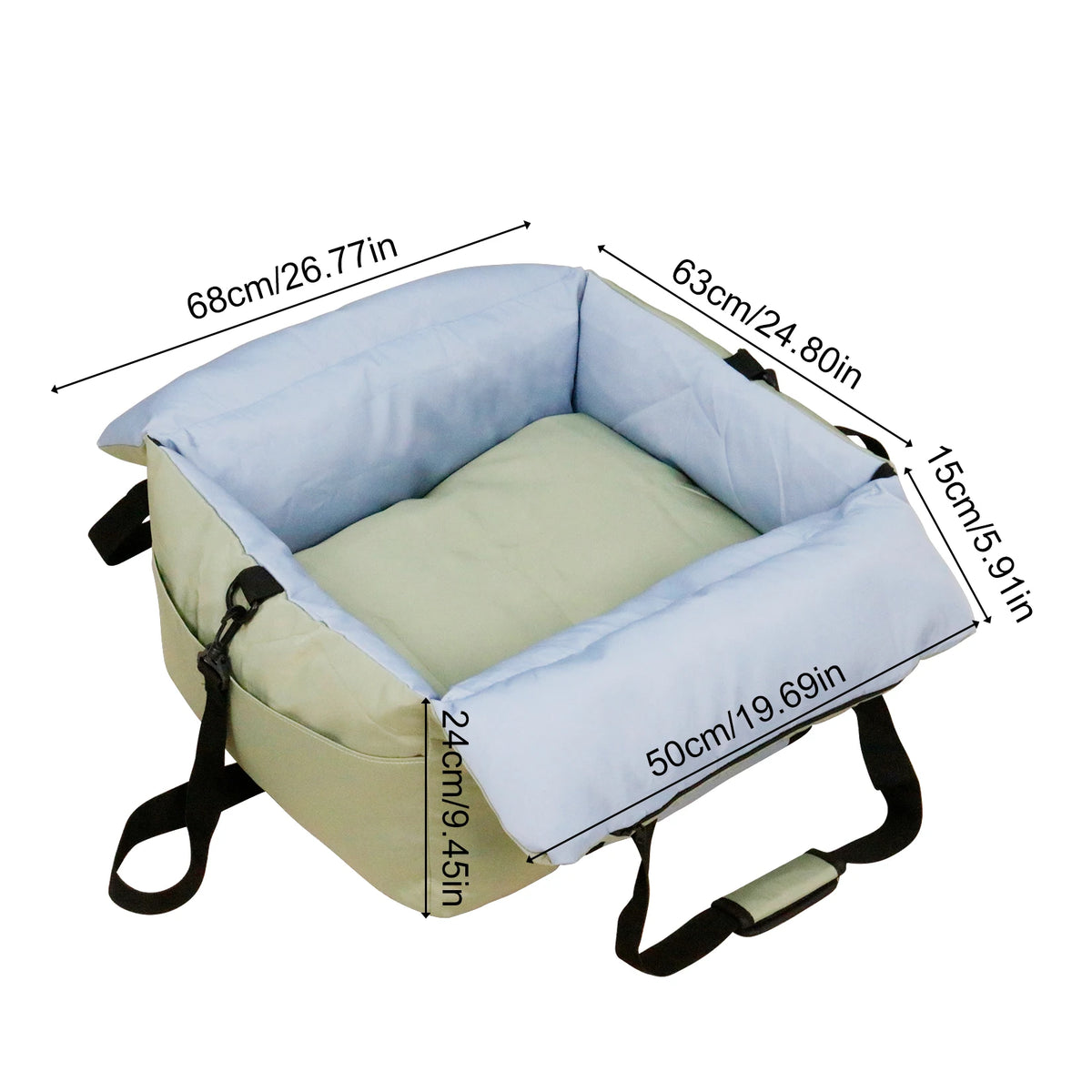Borwart Portable Dog Car Seat Pet Booster Travel Carrier