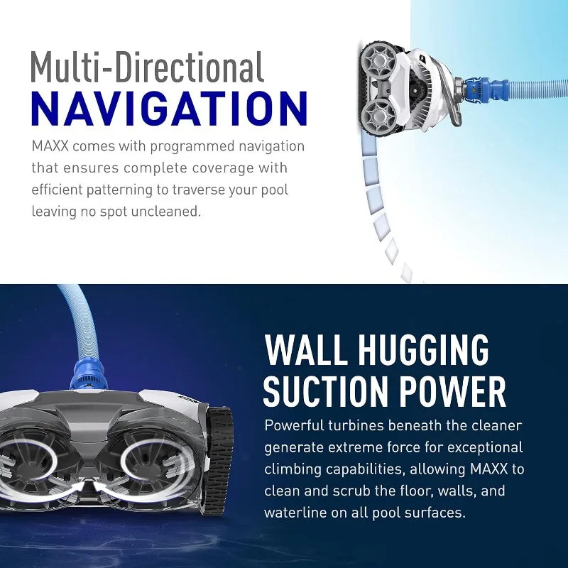 Premium Suction-Side Pool Cleaner For In-Ground Pools With Smart Navigation