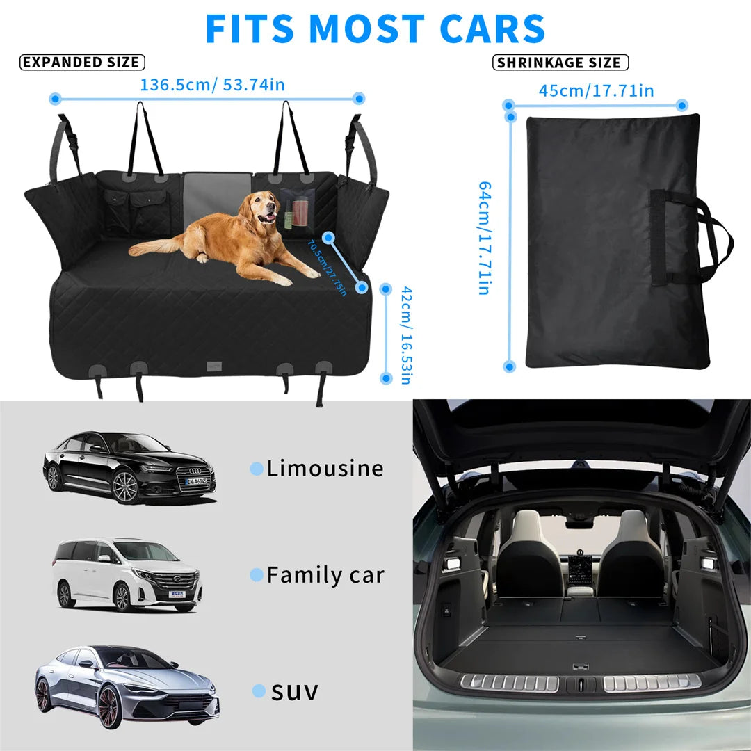 BINGOPAW Waterproof Dog Car Seat Cover Hammock for Backseat Travel Scratch Proof