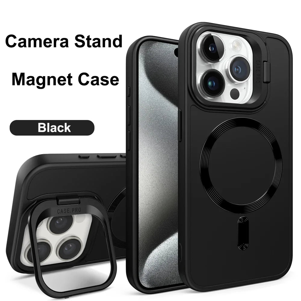 IPhone Stand Case MagSafe Magnetic Shell With Camera Holder