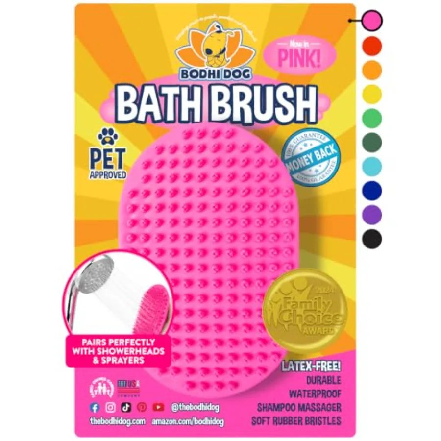 Pet Shampoo Brush For Dogs And Cats Premium Bath Scrubber