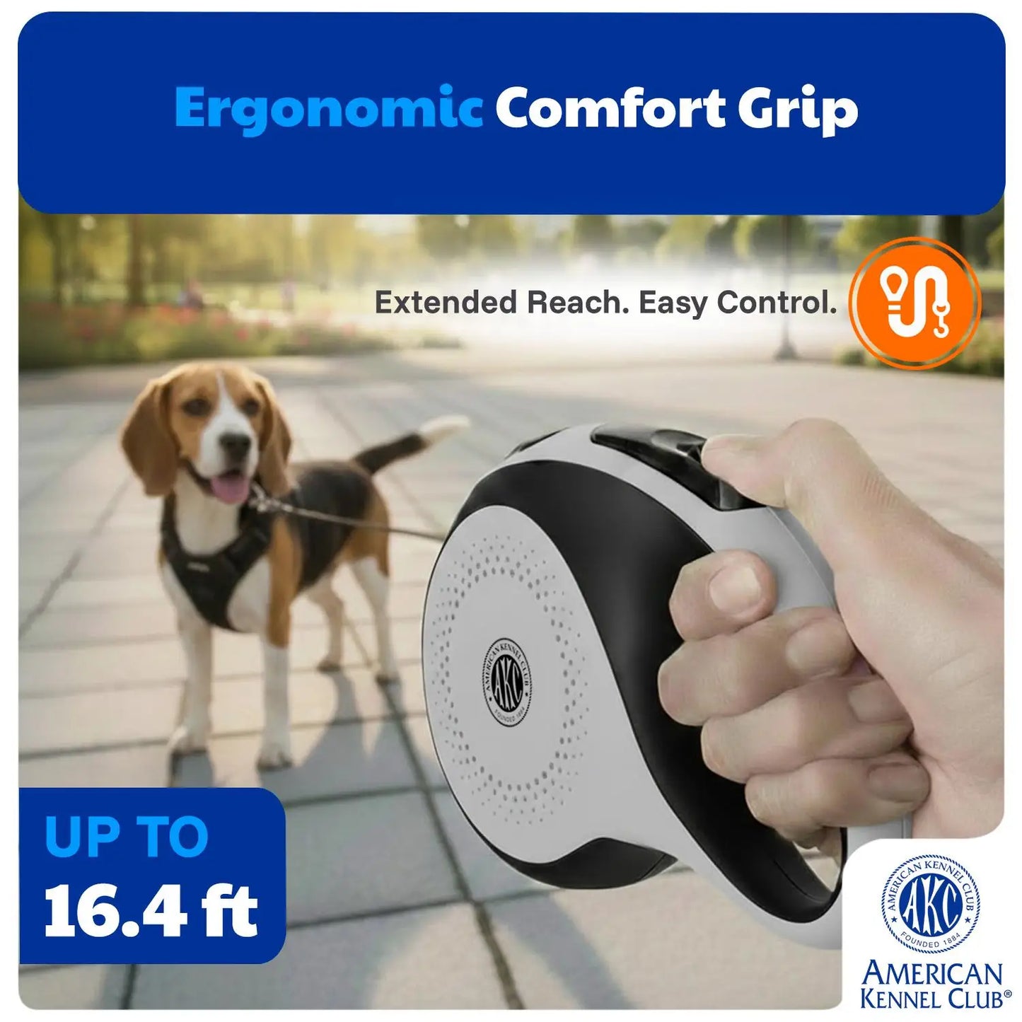 Retractable Dog Leash With One Hand Brake And Auto Extend