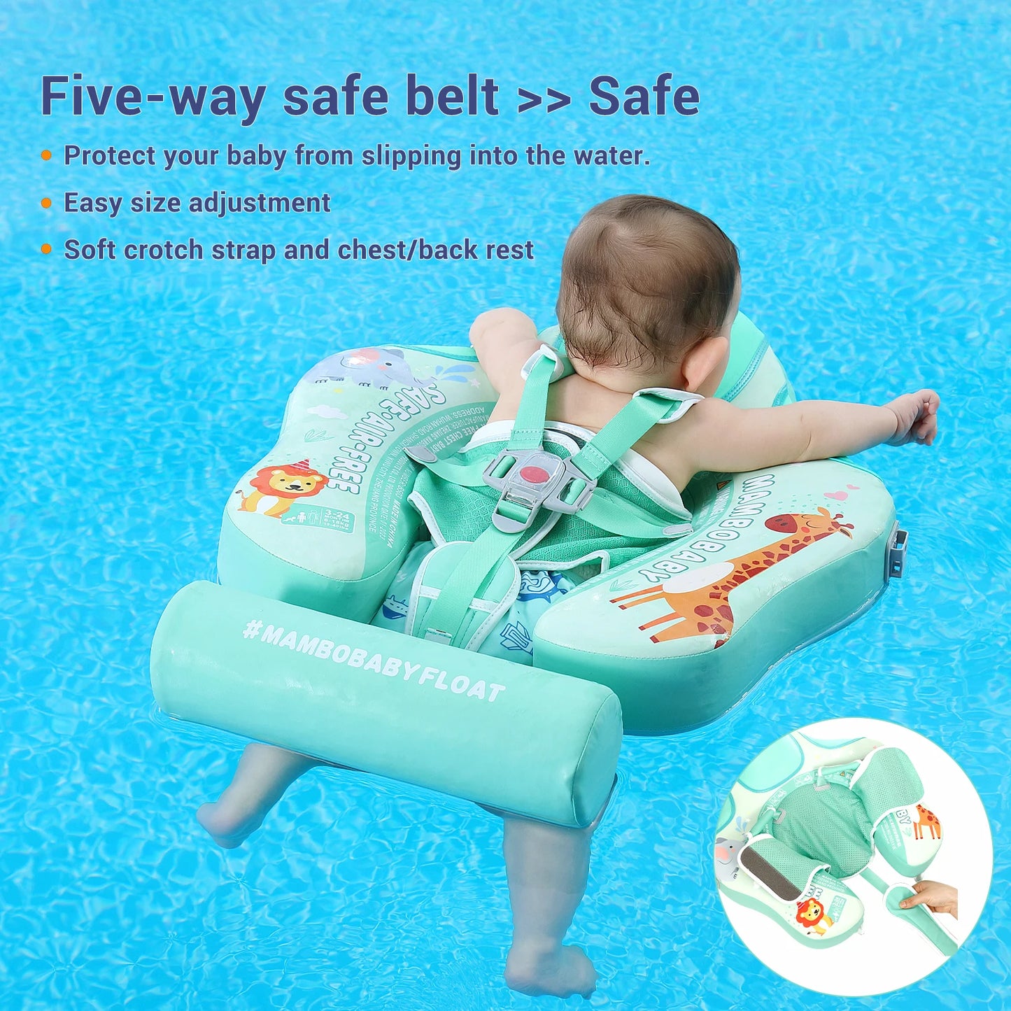 Mambobaby Animal Float Canopy Baby Swimming Buoy Water Trainer