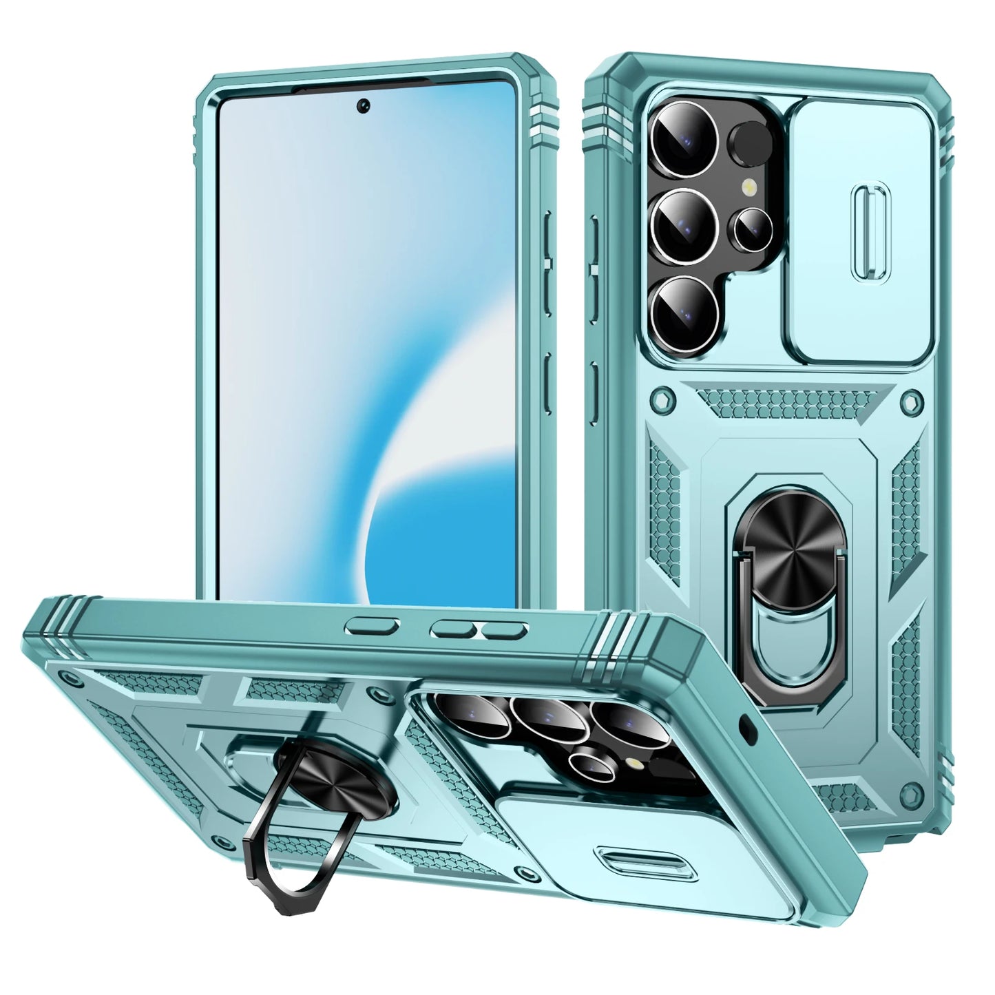 360 Full Protection Samsung Galaxy Case With Magnetic Ring Stand