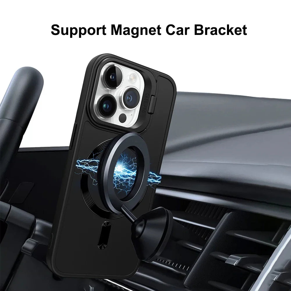 IPhone Stand Case MagSafe Magnetic Shell With Camera Holder