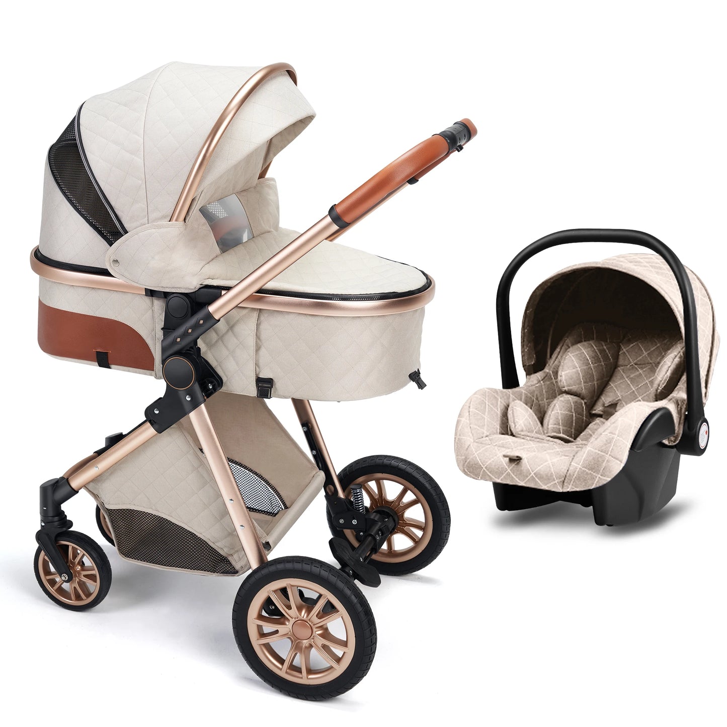 Baby Stroller 3 In 1 Travel System Infant Carrier Pushchair