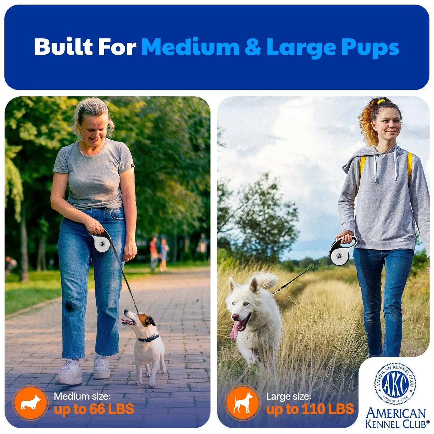Retractable Dog Leash With One Hand Brake And Auto Extend
