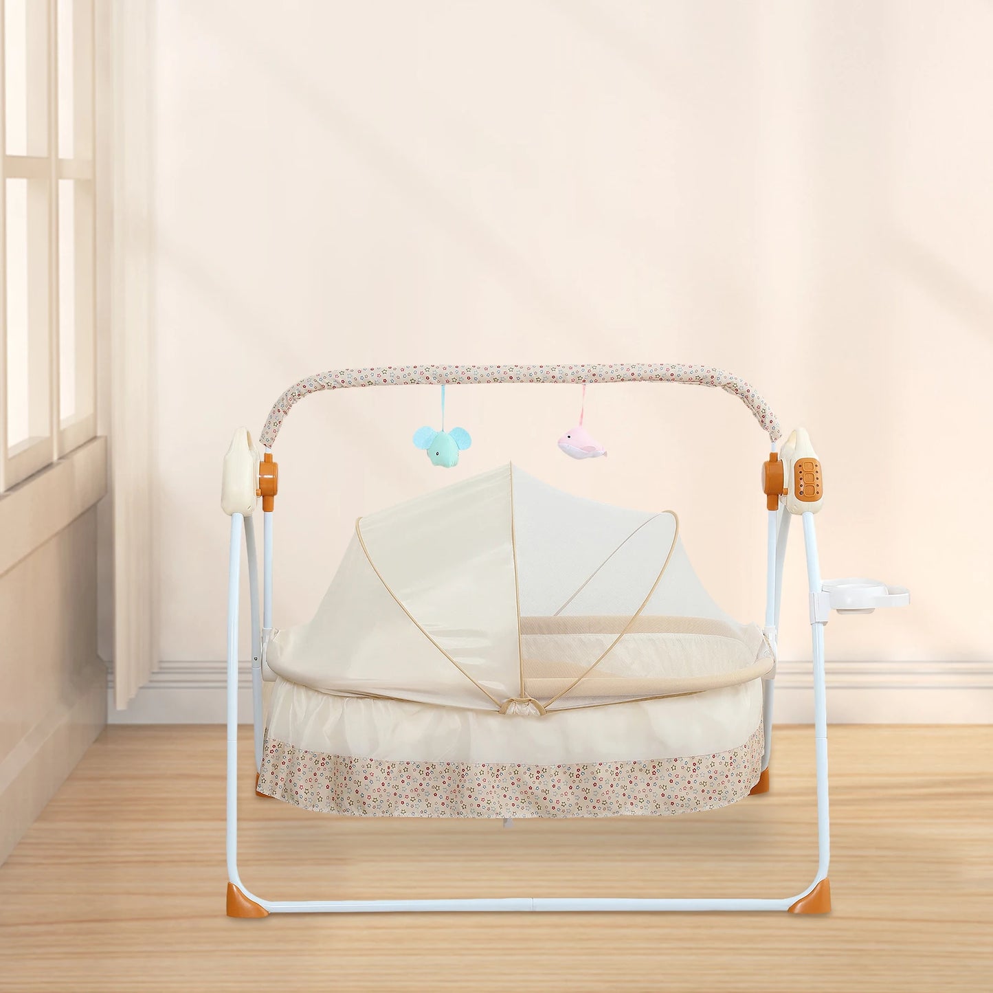 Electric Baby Cradle Foldable With Music Swing And Mosquito Net