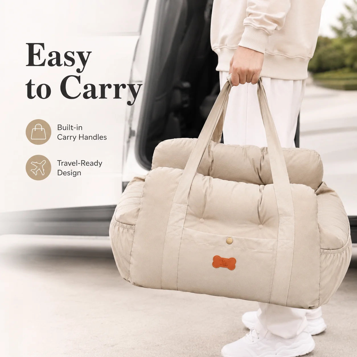 Dog Car Seat Booster For Small And Medium Dogs Plush