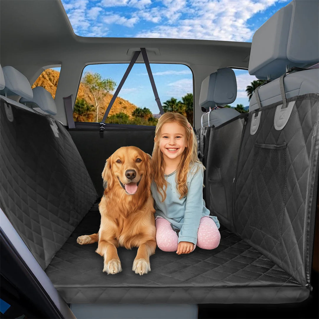 BINGOPAW Waterproof Dog Car Seat Cover Hammock for Backseat Travel Scratch Proof