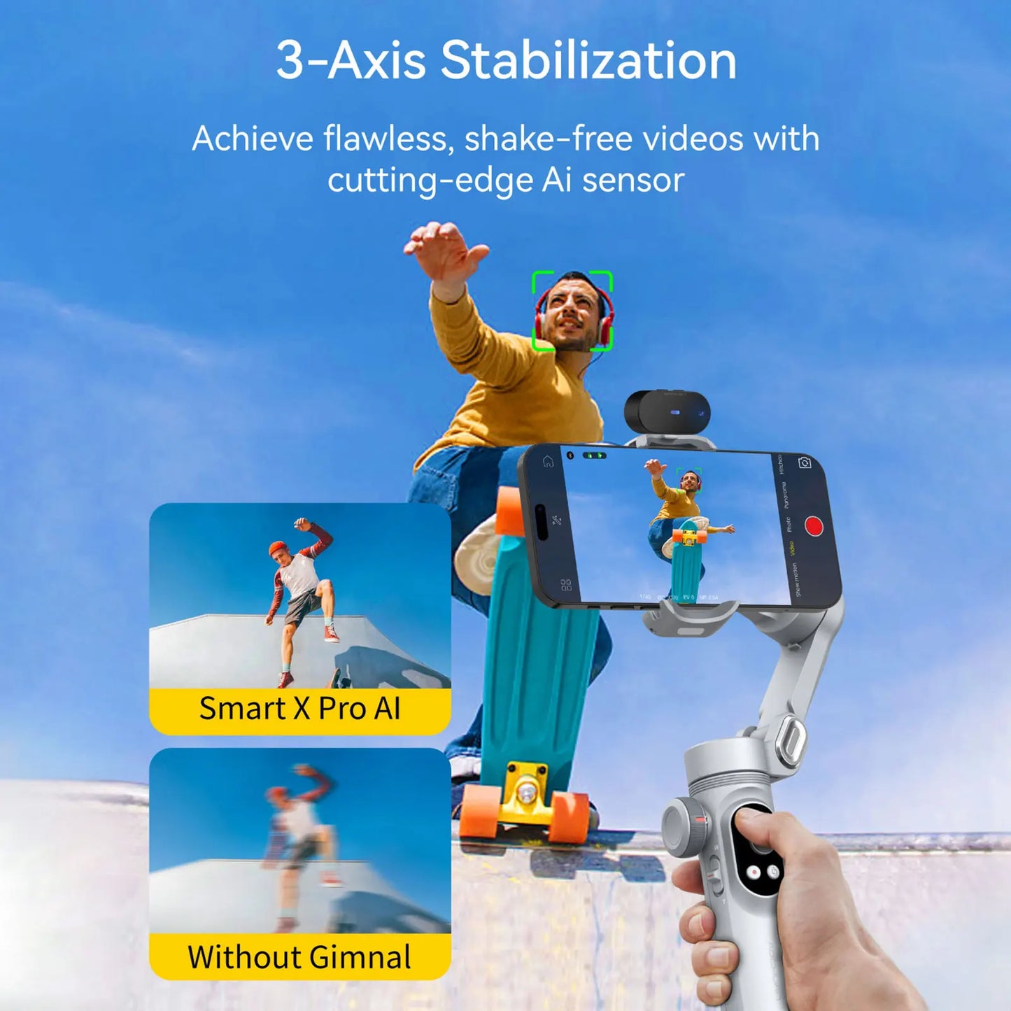 AOCHUAN Smart X Pro Gimbal Stabilizer For iPhone And Android