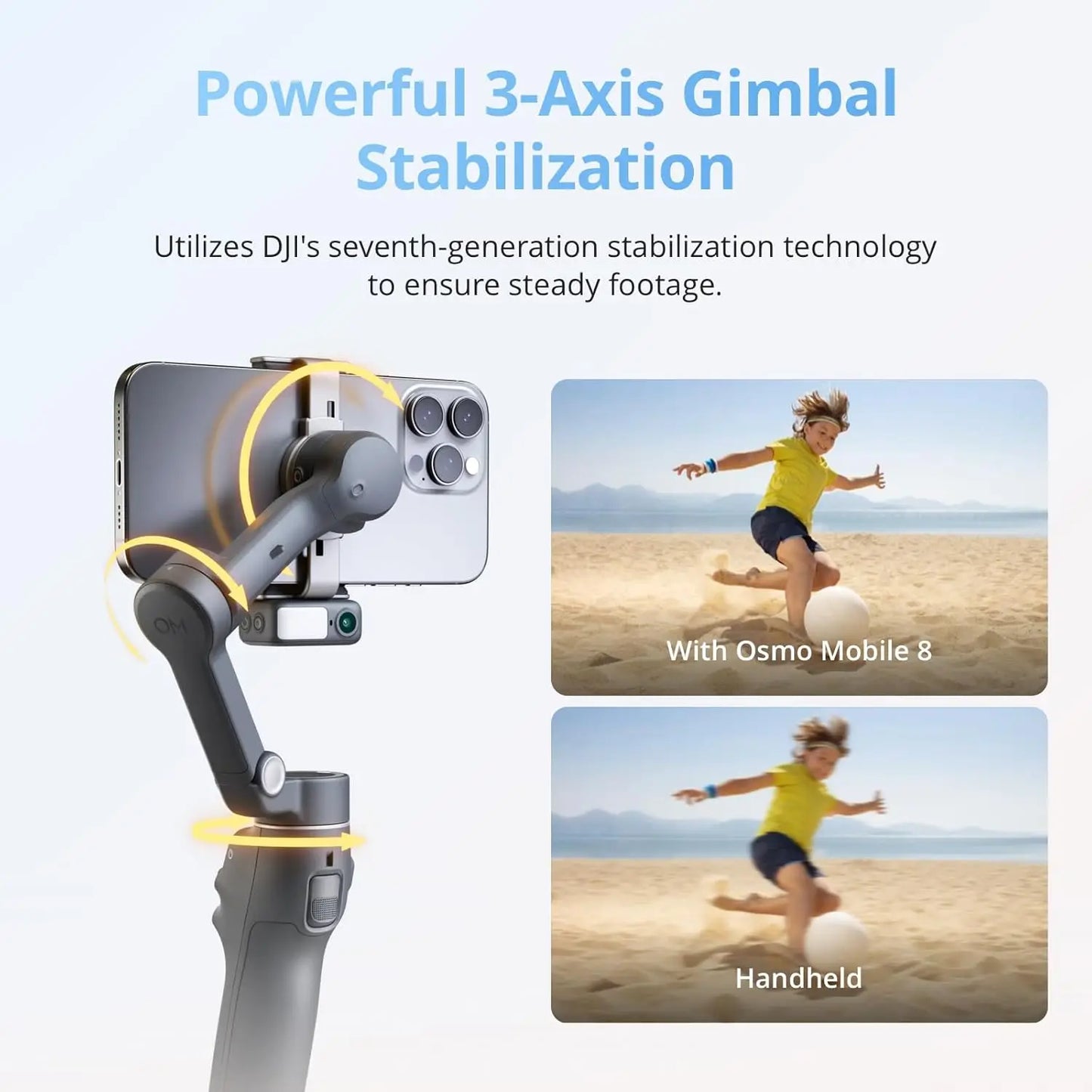 DJI Osmo Mobile 8 Gimbal Stabilizer With AI Tracking