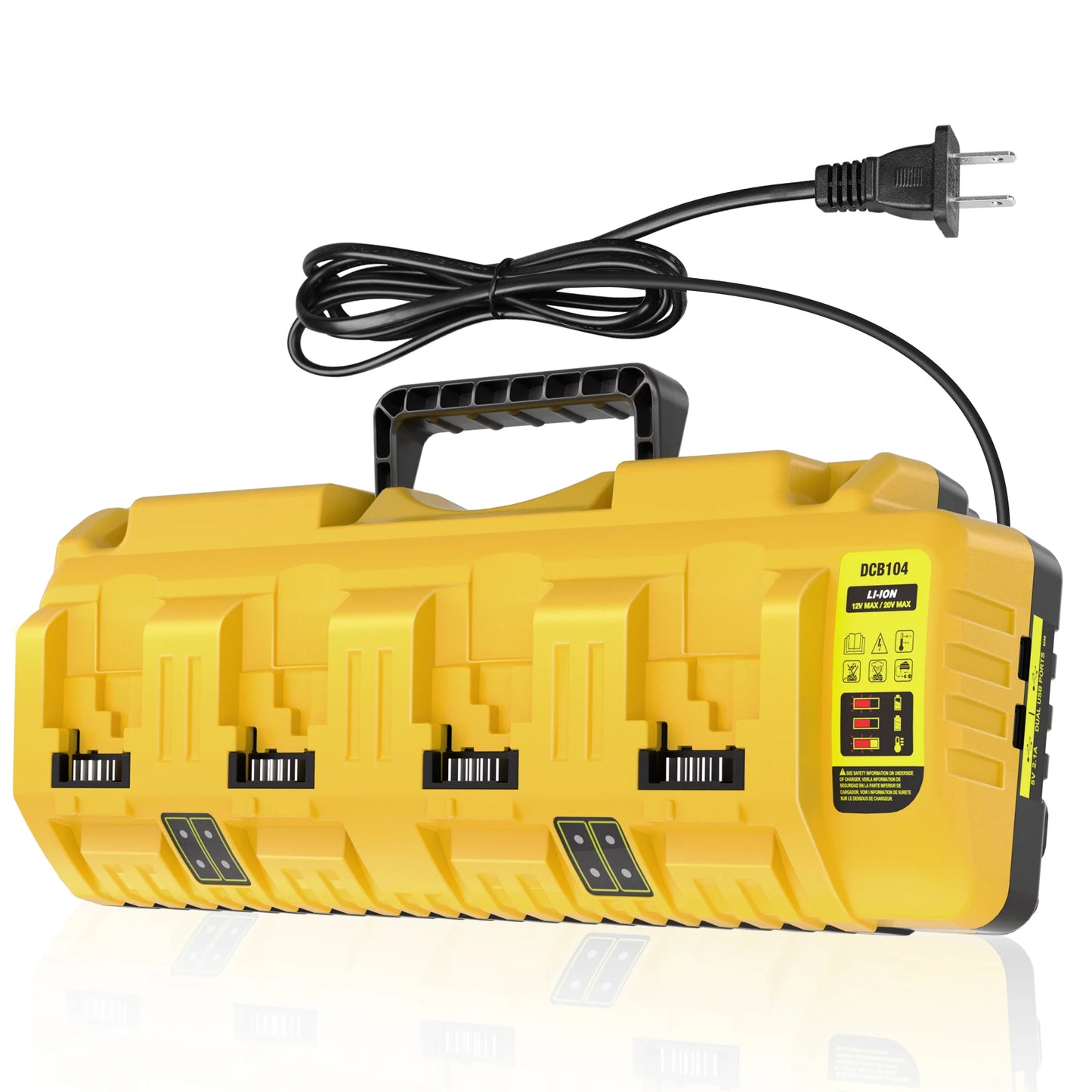 JYJZPB Dewalt DCB104 Replacement 4 Port Battery Charger Station