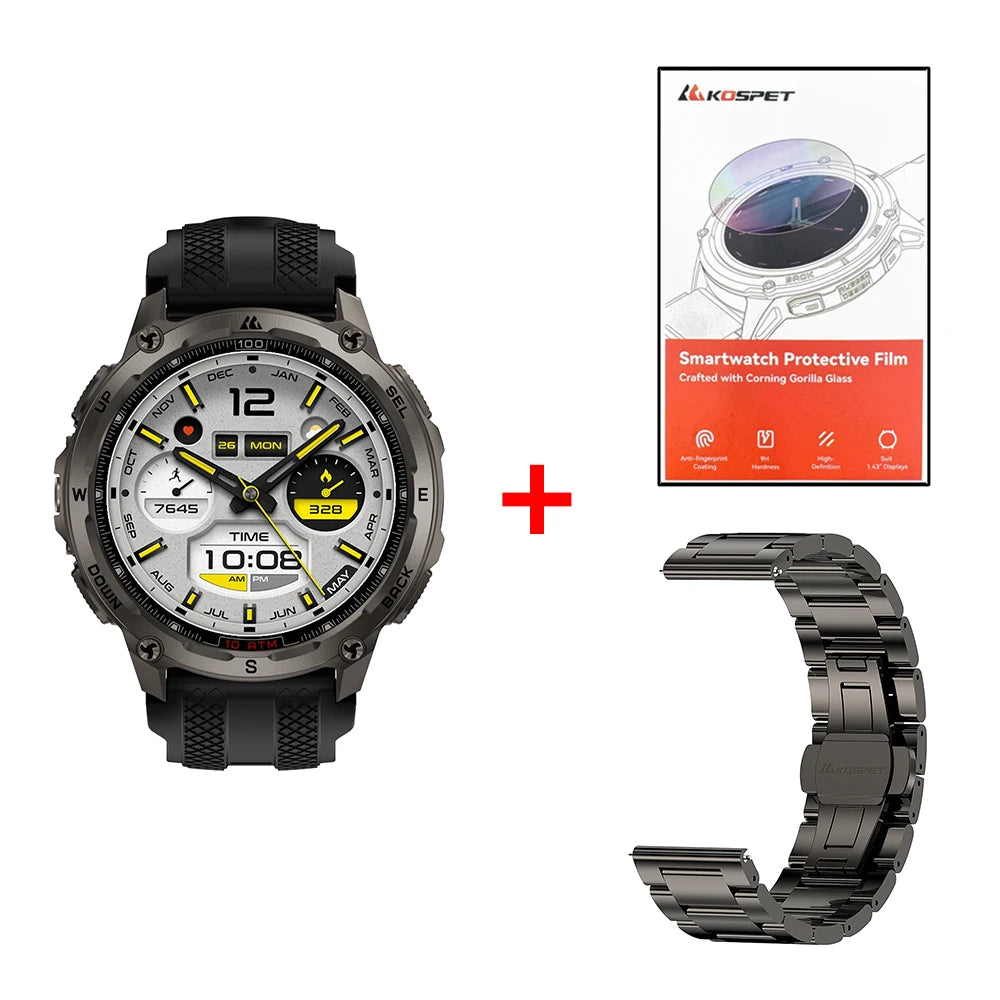 KOSPET Tank T4 Smart Watch GPS Maps 10ATM Waterproof