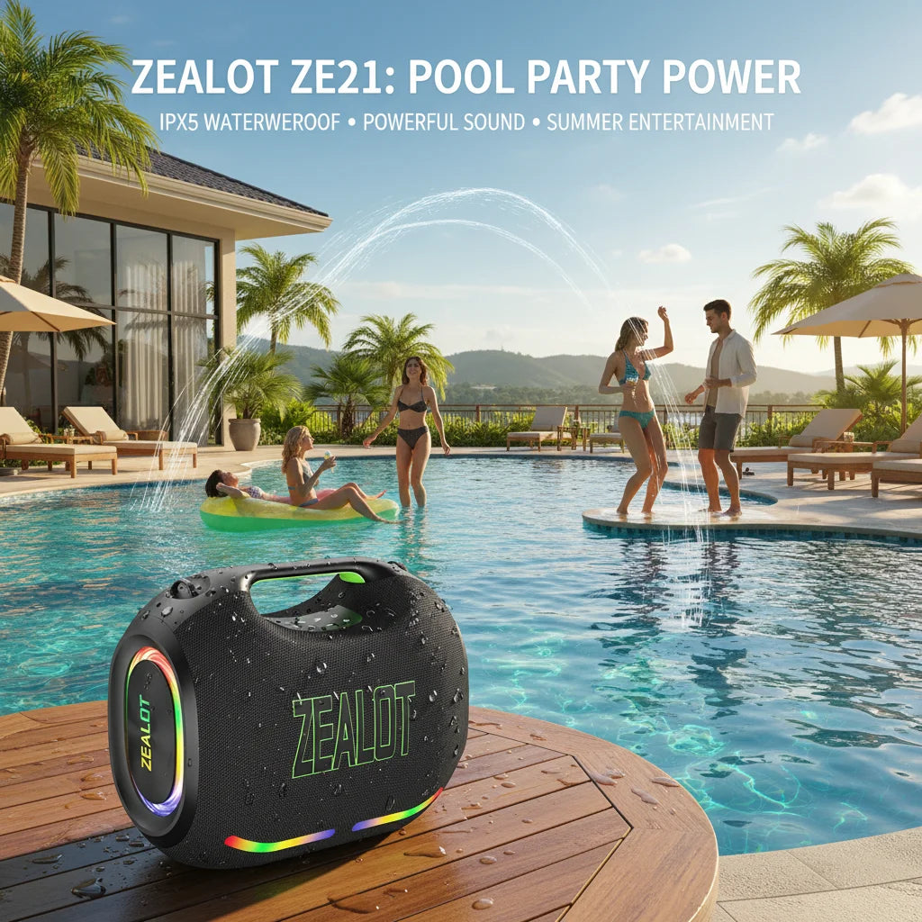 ZEALOT ZE21 250W Wireless Speaker TWS Subwoofer Waterproof Bluetooth