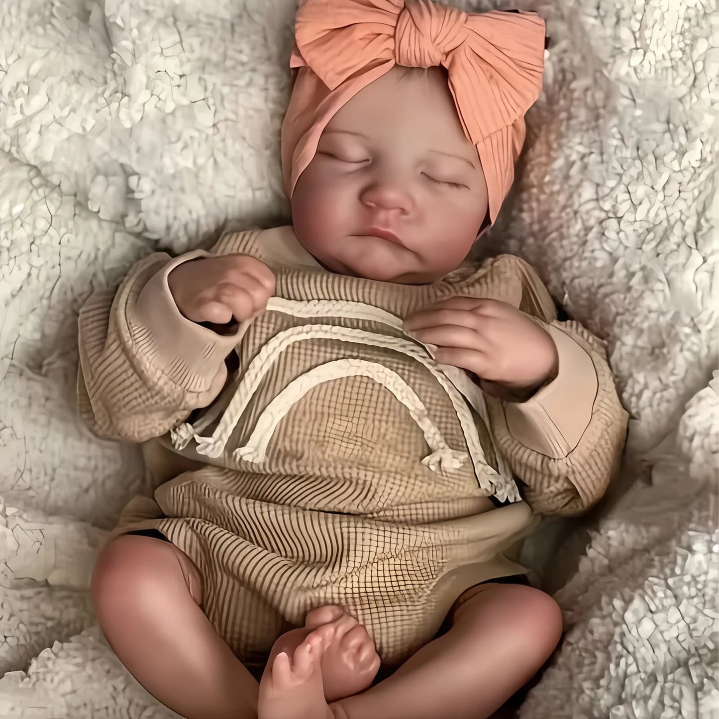 Lifelike Reborn Doll Hand Painted Vinyl Baby Doll With Veins
