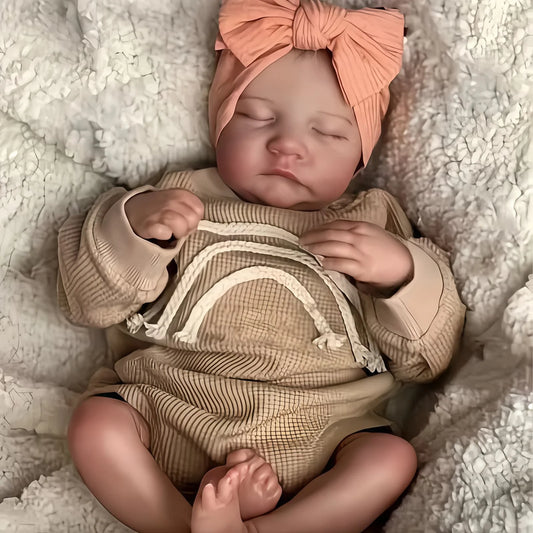 Lifelike Reborn Doll Hand Painted Vinyl Baby Doll With Veins