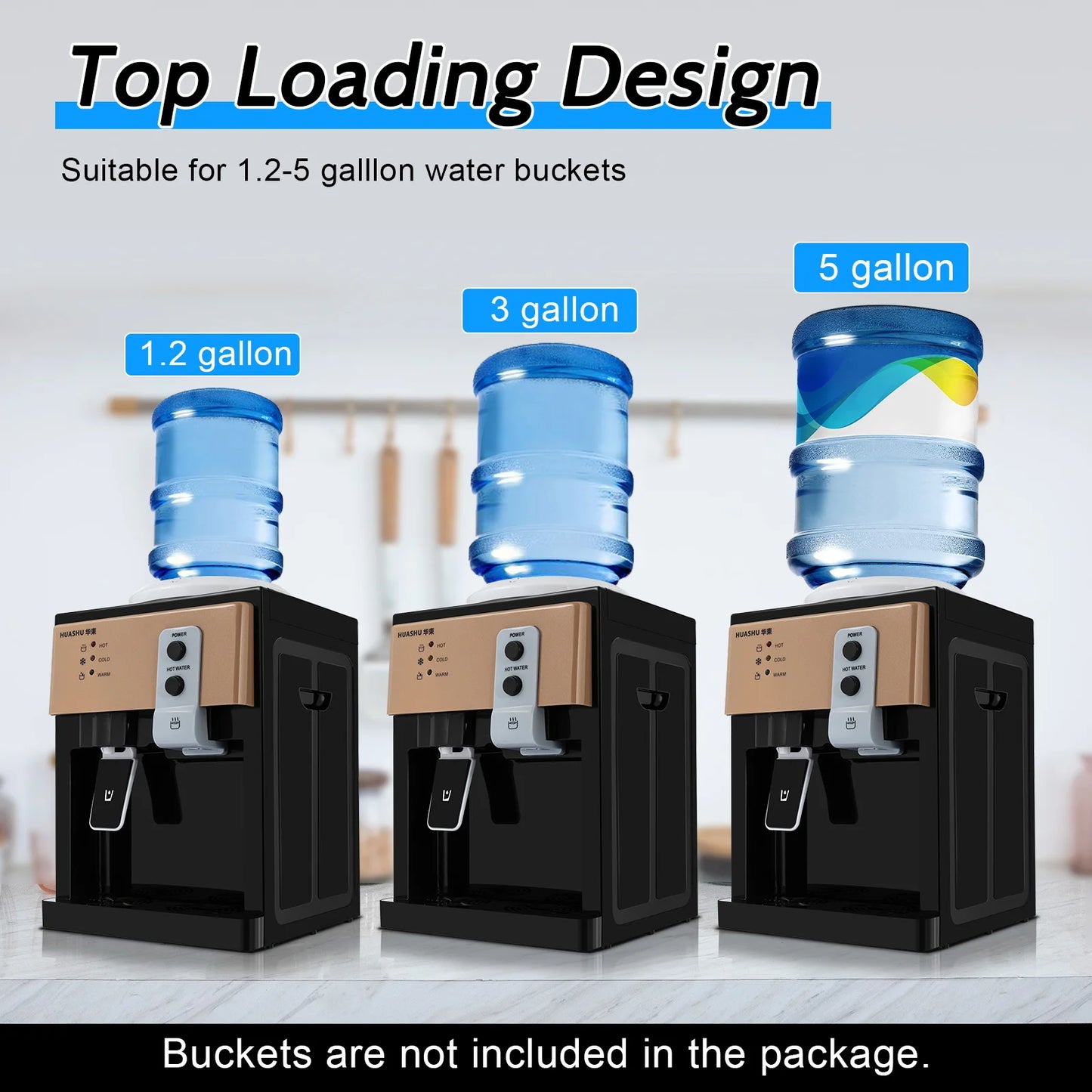 Top Loading Water Dispenser Hot Cold Warm 110V Stainless Tank