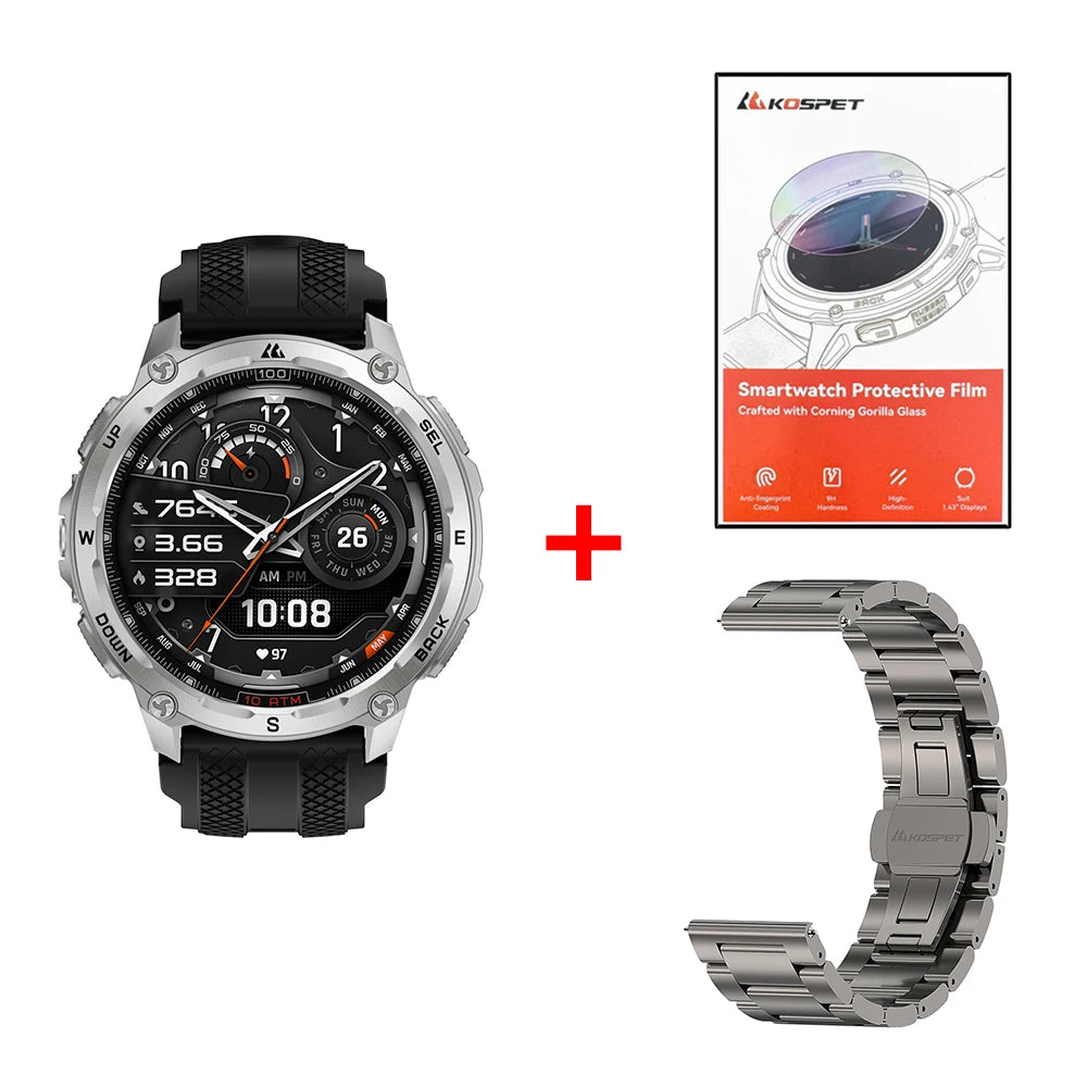 KOSPET Tank T4 Smart Watch GPS Maps 10ATM Waterproof