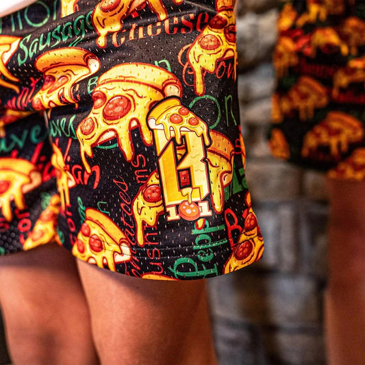 3D Pizza Print Quick Dry Beach Shorts Unisex Summer Wear