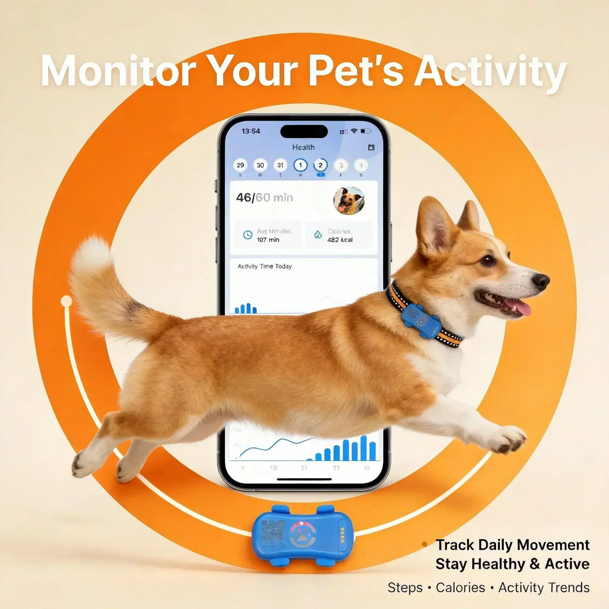 Wanwaytech 4G GPS Pet Tracker For Dogs With IP67 Waterproofing