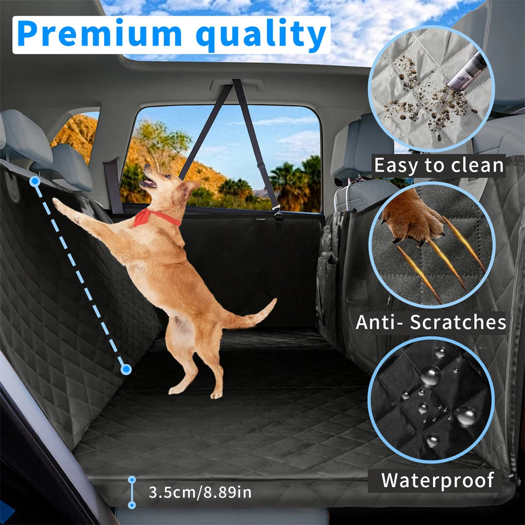 BINGOPAW Waterproof Dog Car Seat Cover Hammock for Backseat Travel Scratch Proof