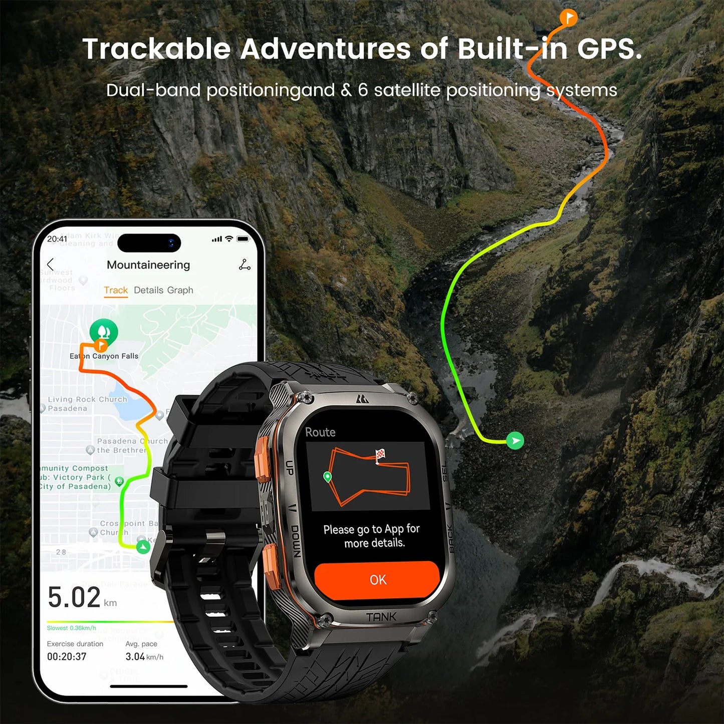 KOSPET Tank M3 Ultra GPS Smart Watch 5ATM Waterproof