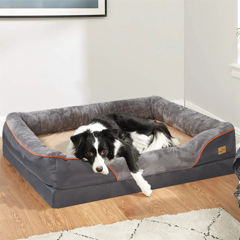 BORWART CN Orthopedic Memory Foam Dog Bed With Removable Cover