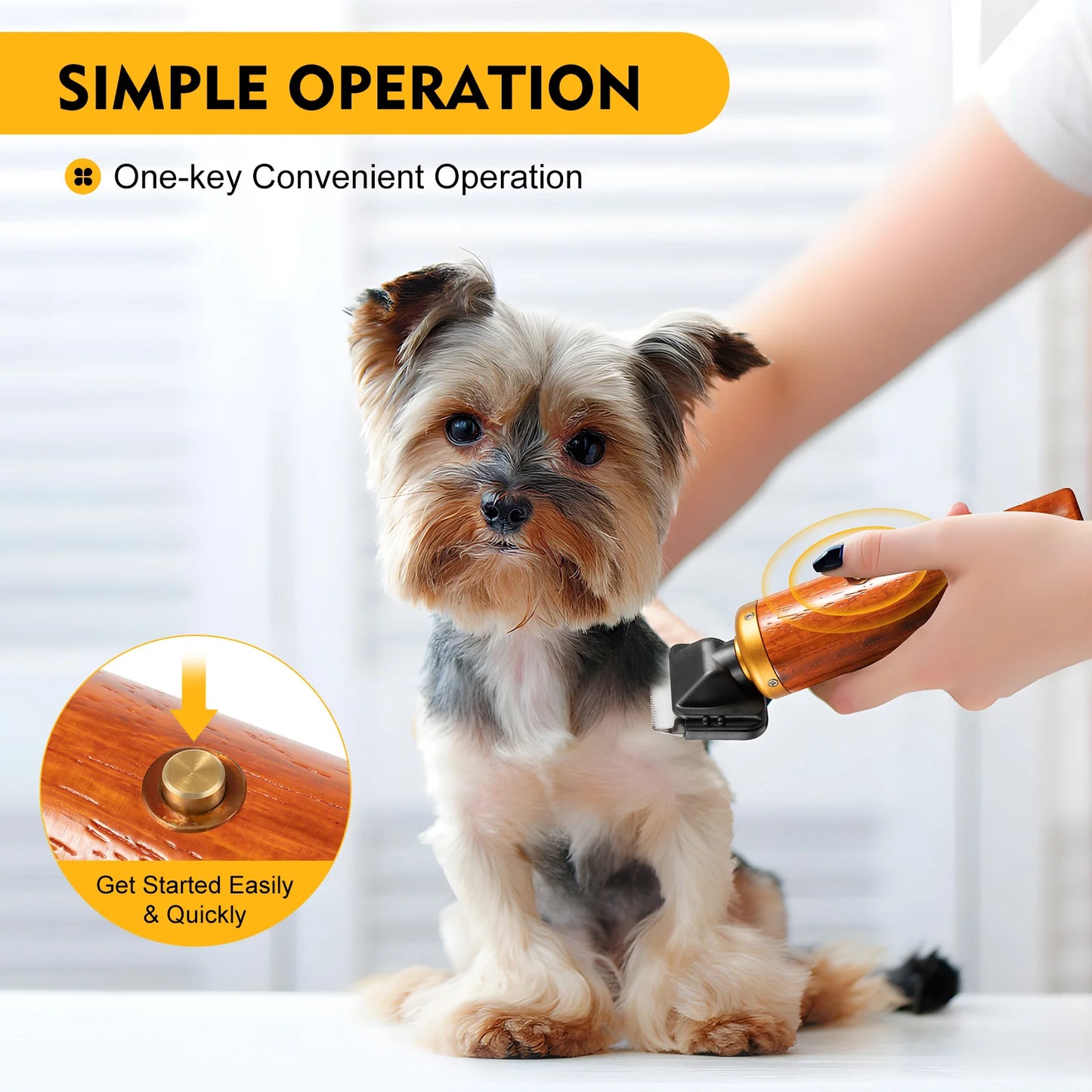 Bymaocar Electric Pet Clipper 55W Corded Professional Low Noise