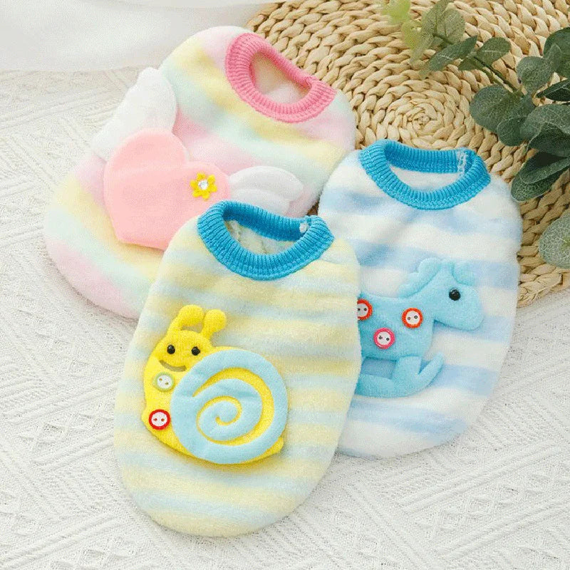 Cute Tea Cup Dog Sweater For Small Dogs Winter Fleece