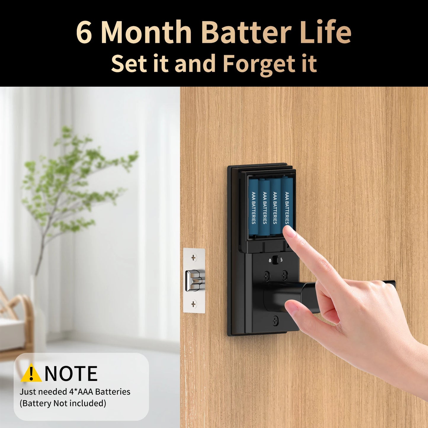 Viladepot Smart Lock Fingerprint Door Lock With Bluetooth App Control