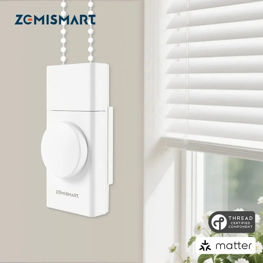 Zemismart Matter Thread Smart Roller Shade Driver Built In Battery