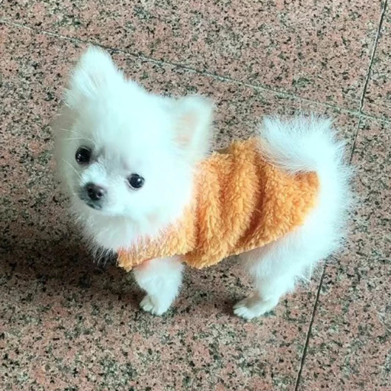 Cute Tea Cup Dog Sweater For Small Dogs Winter Fleece