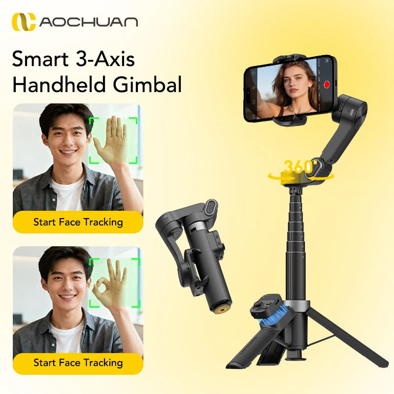 AOCHUAN Smart X3 360 Degree Smartphone Gimbal Stabilizer iPhone Android