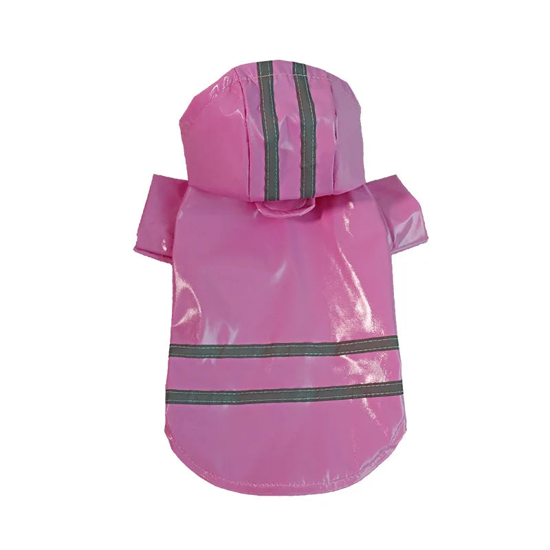 Waterproof Dog Raincoat Hooded For Pets PU Coated Material