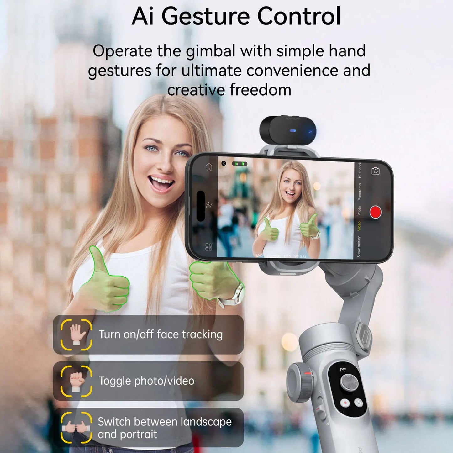 AOCHUAN Smart X Pro Gimbal Stabilizer For iPhone And Android