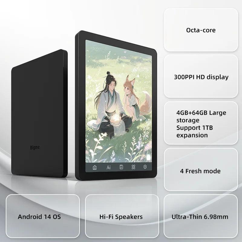 BIGME B6 Ebook Reader Android OS Front Light Bluetooth