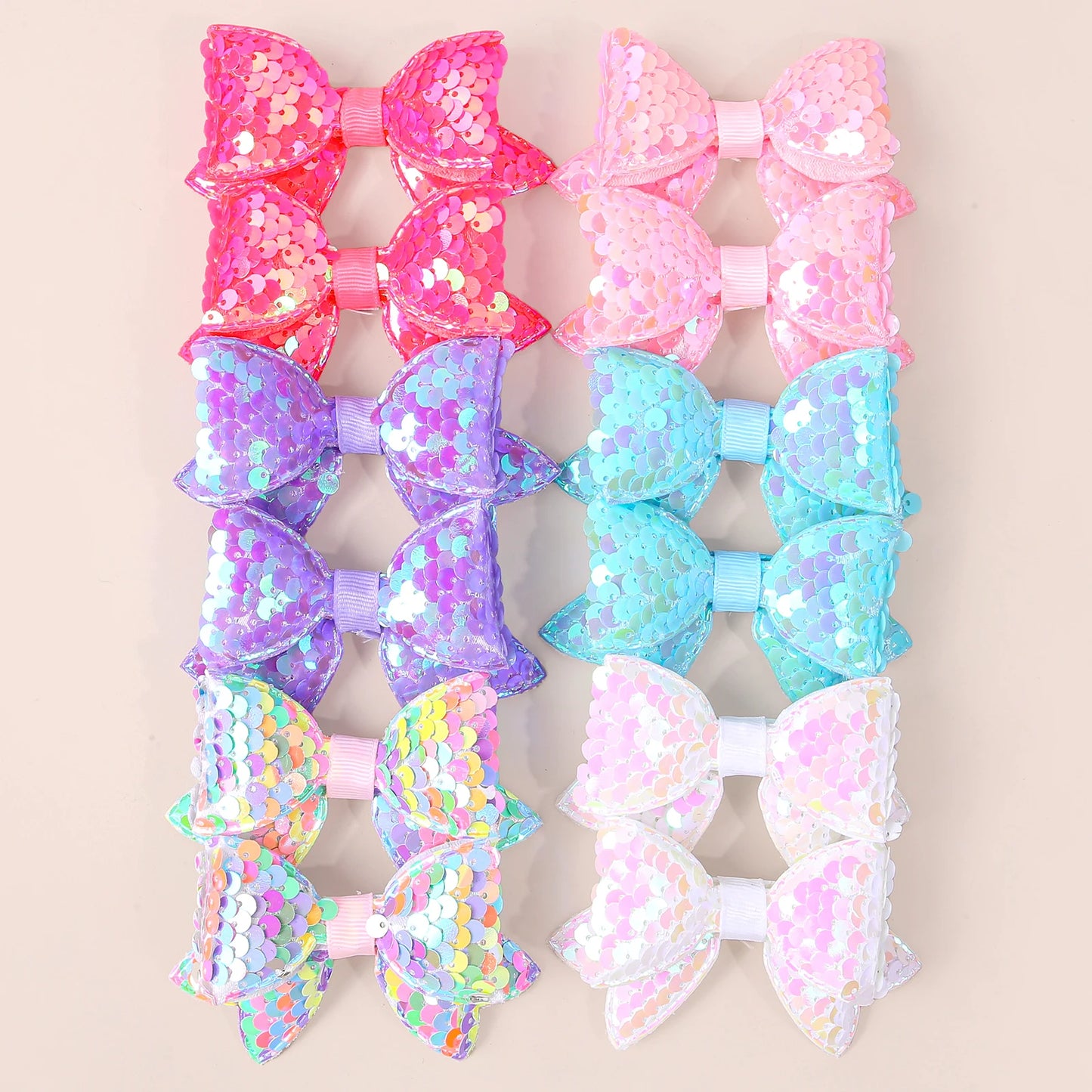 Sequin Hair Bows Clips For Girls Kids Hair Accessories
