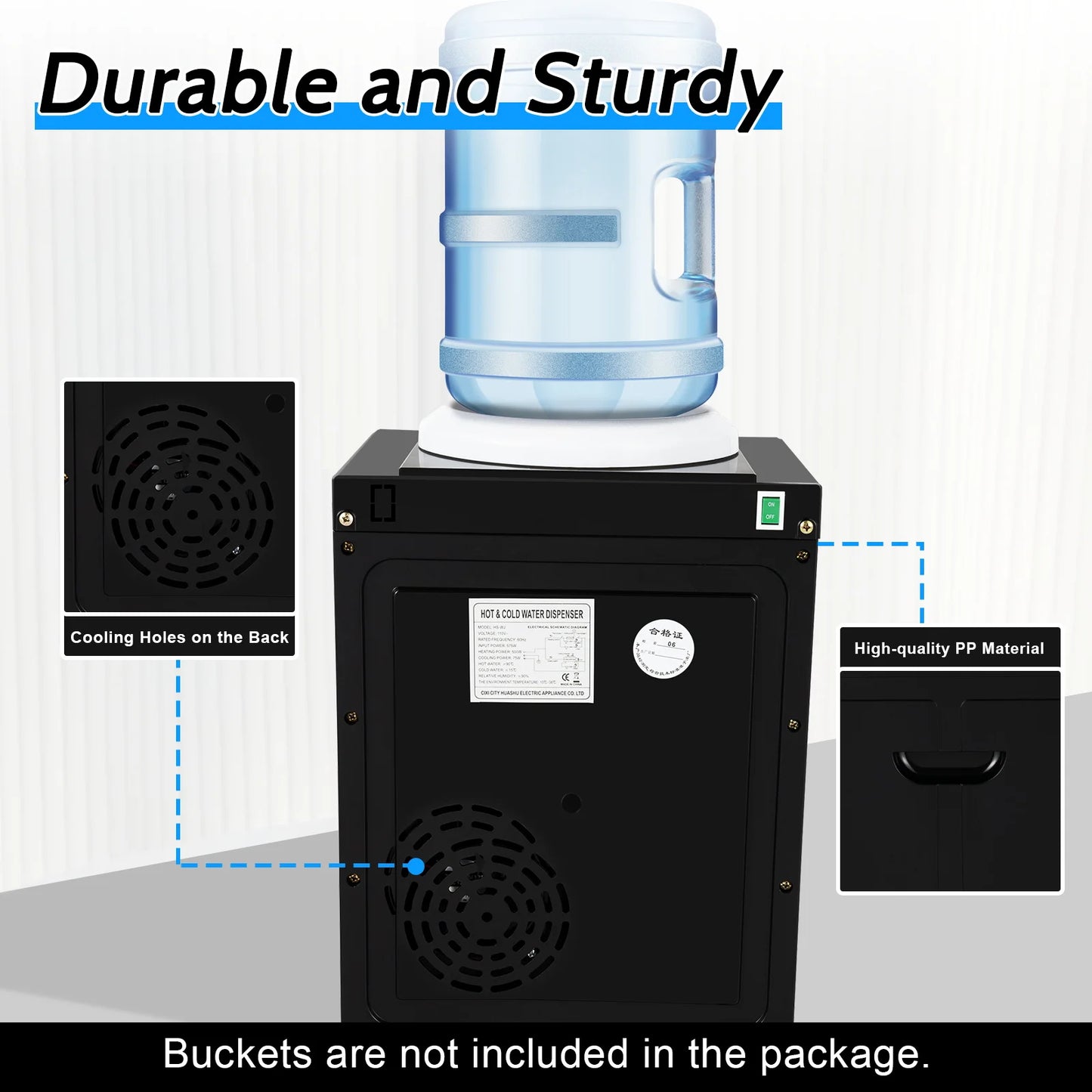 Top Loading Water Dispenser Hot Cold Warm 110V Stainless Tank