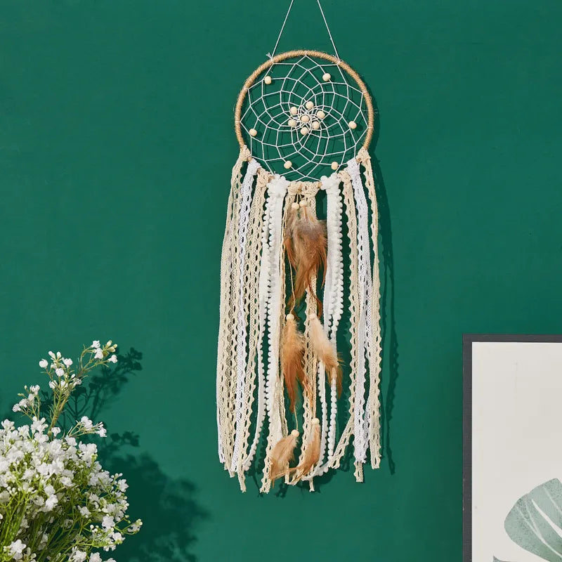 Five Piece Dream Catcher Set Moon Sun Bohemian Wall Decor