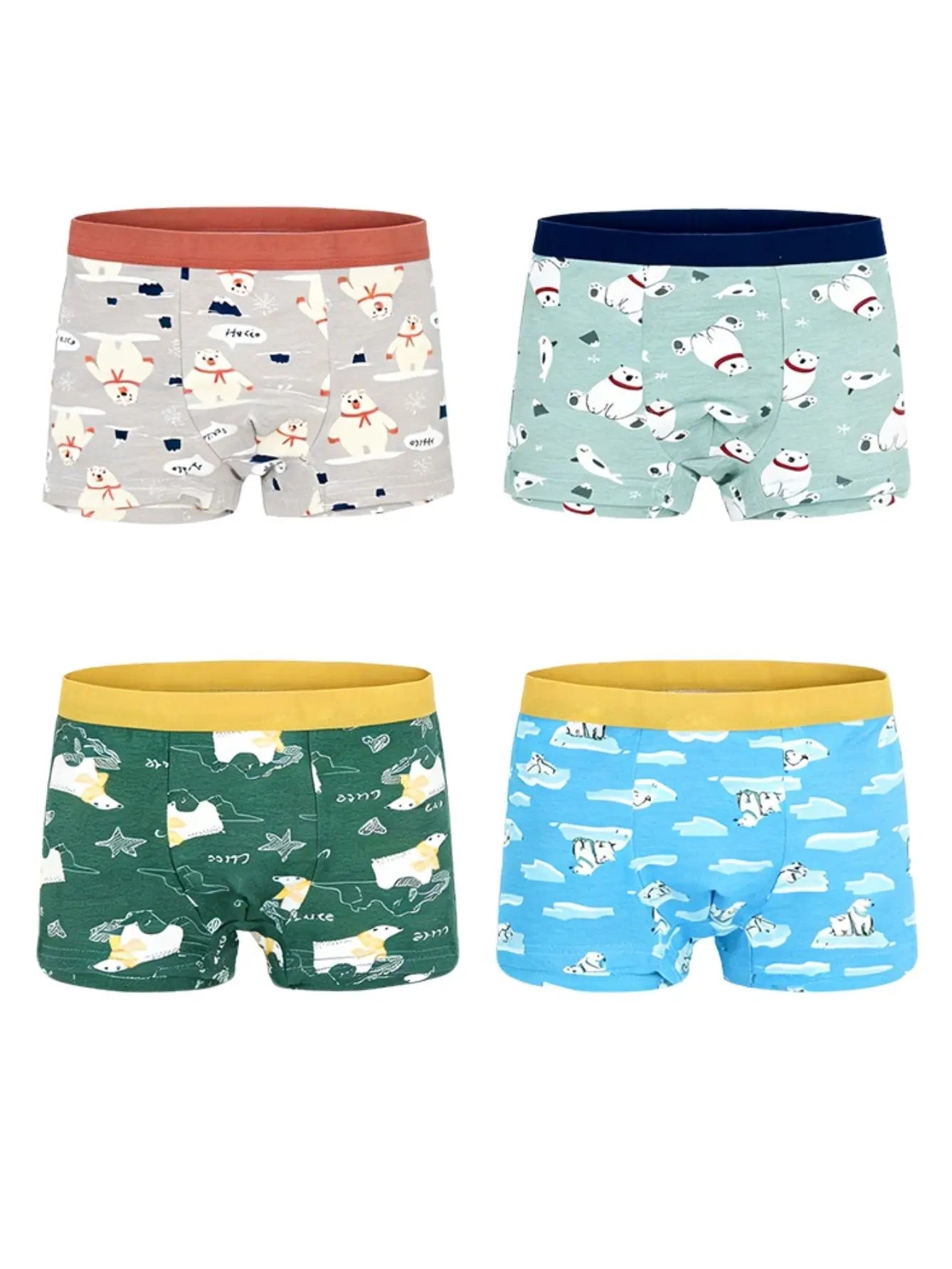 Kids Cotton Boxer Briefs 12 Pack Dino Print Undies