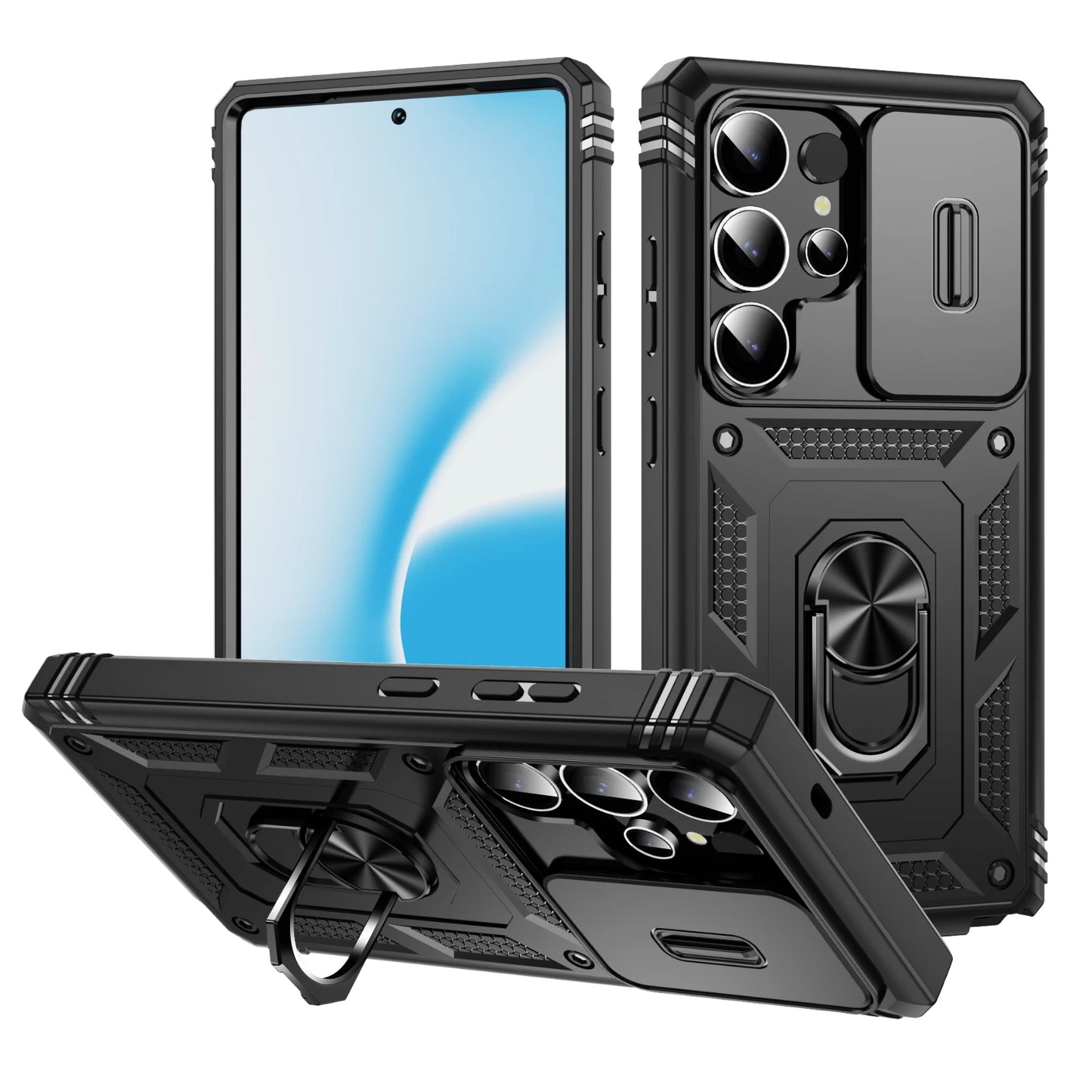 360 Full Protection Samsung Galaxy Case With Magnetic Ring Stand