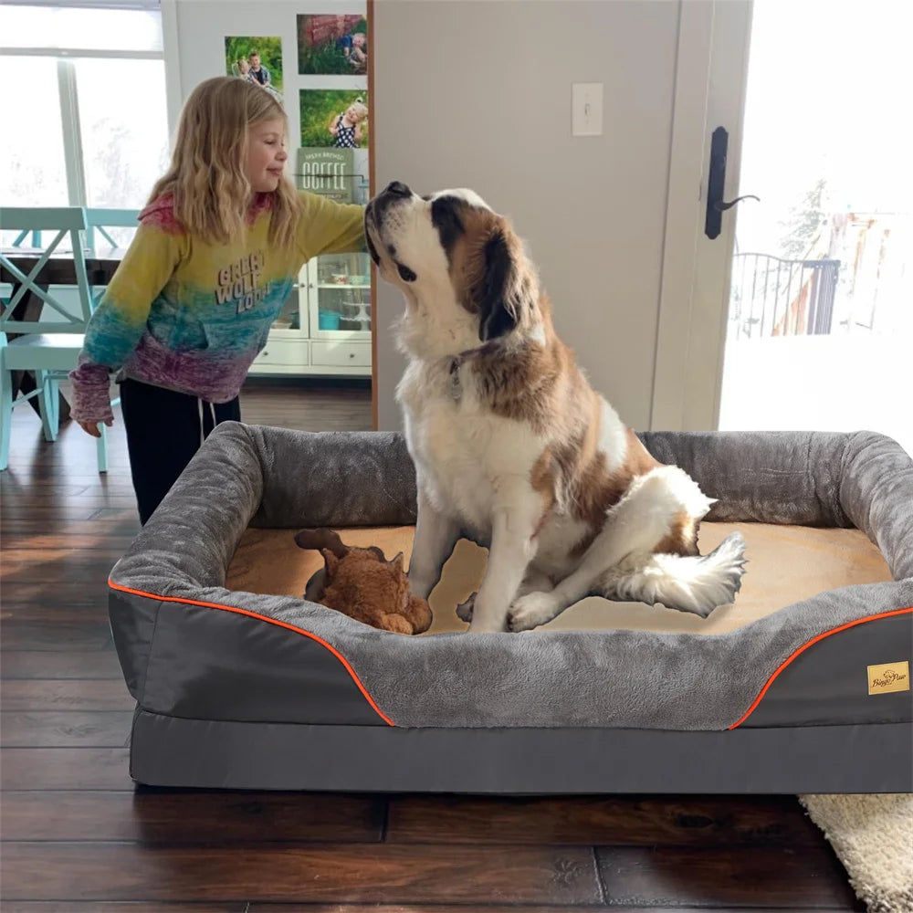 BORWART CN Orthopedic Memory Foam Dog Bed With Removable Cover