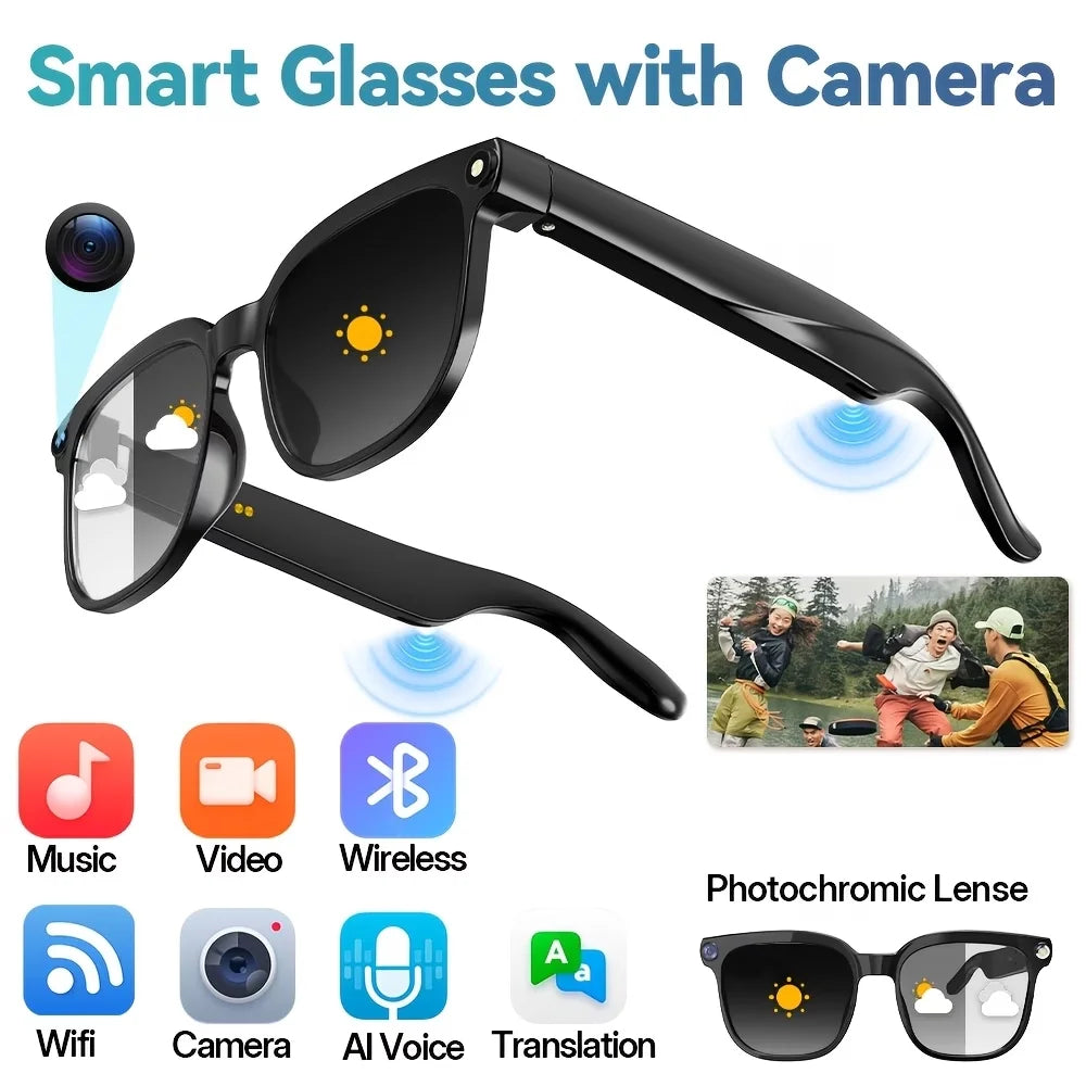 Giinova AI Smart Glasses With 8MP Camera And 4K Video