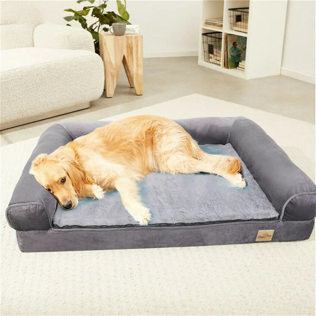 BINGOPAW Orthopedic Dog Bed With Bolster Washable Cover