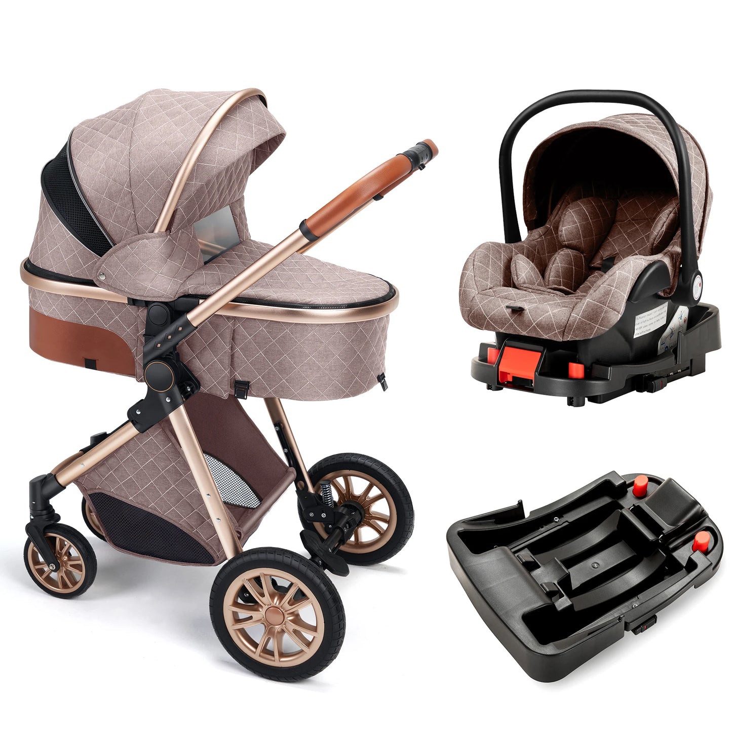 Luxury Baby Stroller High Landview 3 In 1 Pushchair
