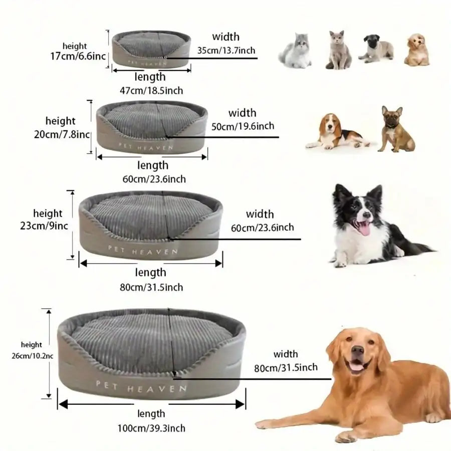 Machine Washable Cozy Pet Bed For All Season Indoor Outdoor
