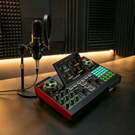Tenlamp G10 BM800 Podcast Microphone Bundle And Audio Mixer