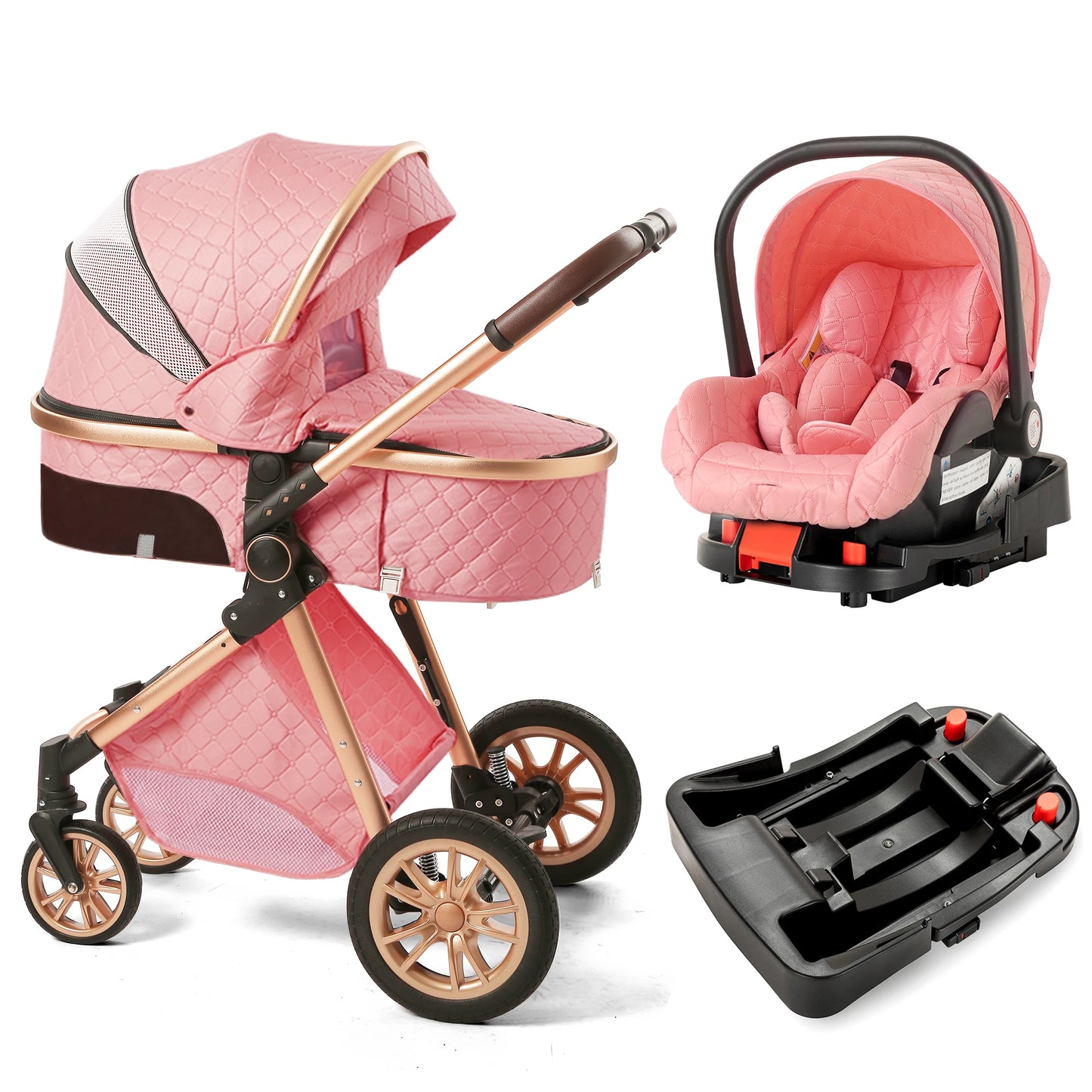 Luxury Baby Stroller High Landview 3 In 1 Pushchair
